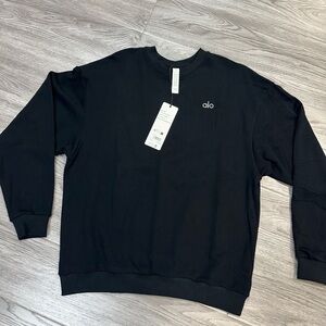 ALO Yoga UNI SEX Black Crewneck Sweatshirt